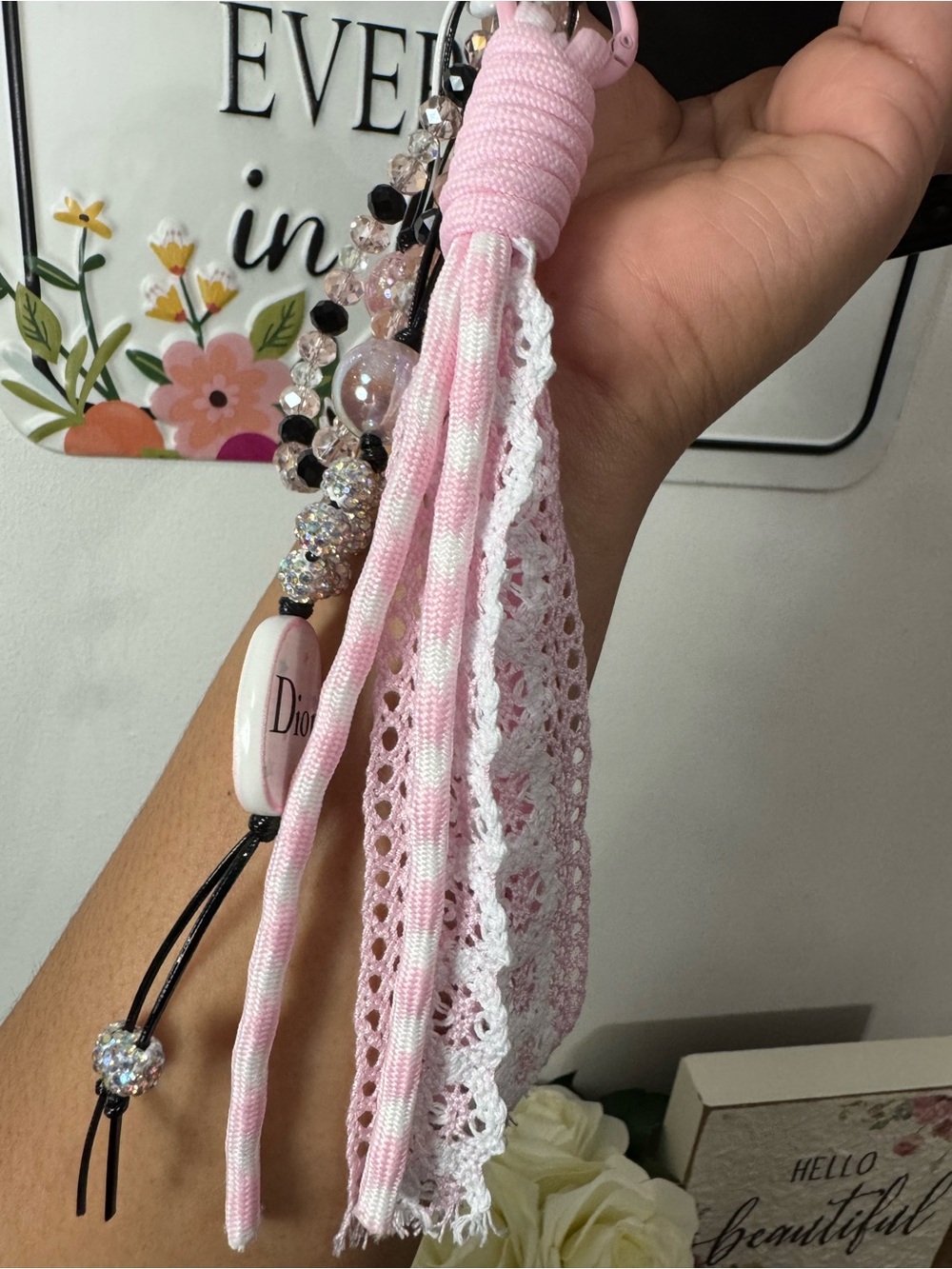 Pink Phone/Key/Bag Chain #P1126 - Picture 8 of 10